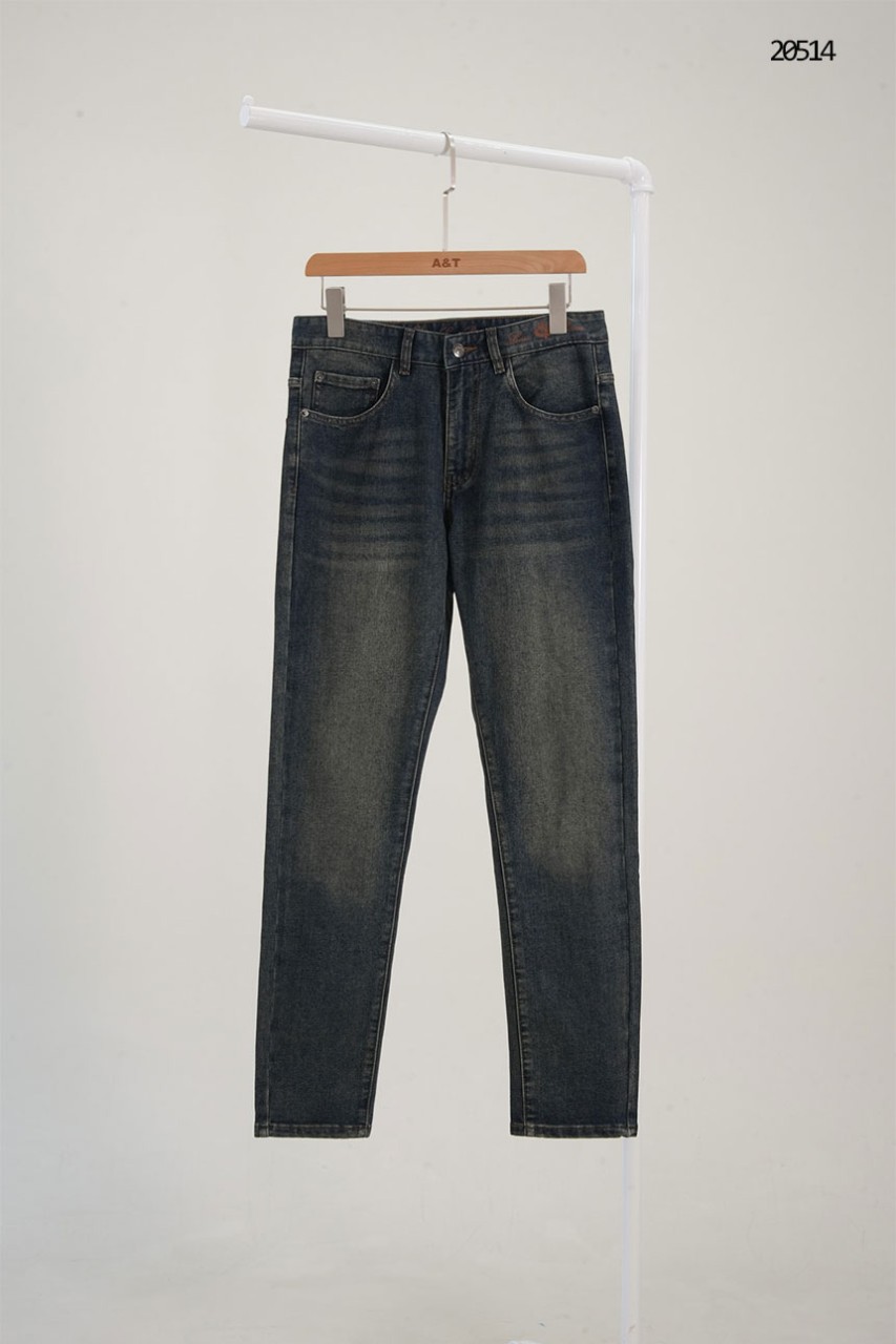 🔆 [Loro Piana] 로로피아나 레더패치 스틸로고 워싱 데님 팬츠 🔆