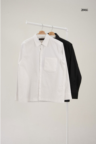 🔆 [LOUIS VUITTON] 루이비통 LV 모노그램 엠보싱 포켓 코튼 셔츠 🔆