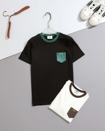 #펜디 [ F.D ] 수입 가죽포켓 아이즈 배색 라운드 입고💢 #남성상의 #반팔티셔츠