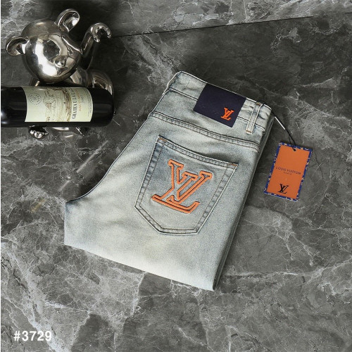 🍀 [LOUIS VUITTON] 루이비통 LV 오렌지 자수로고 워싱 데님 팬츠 🍀