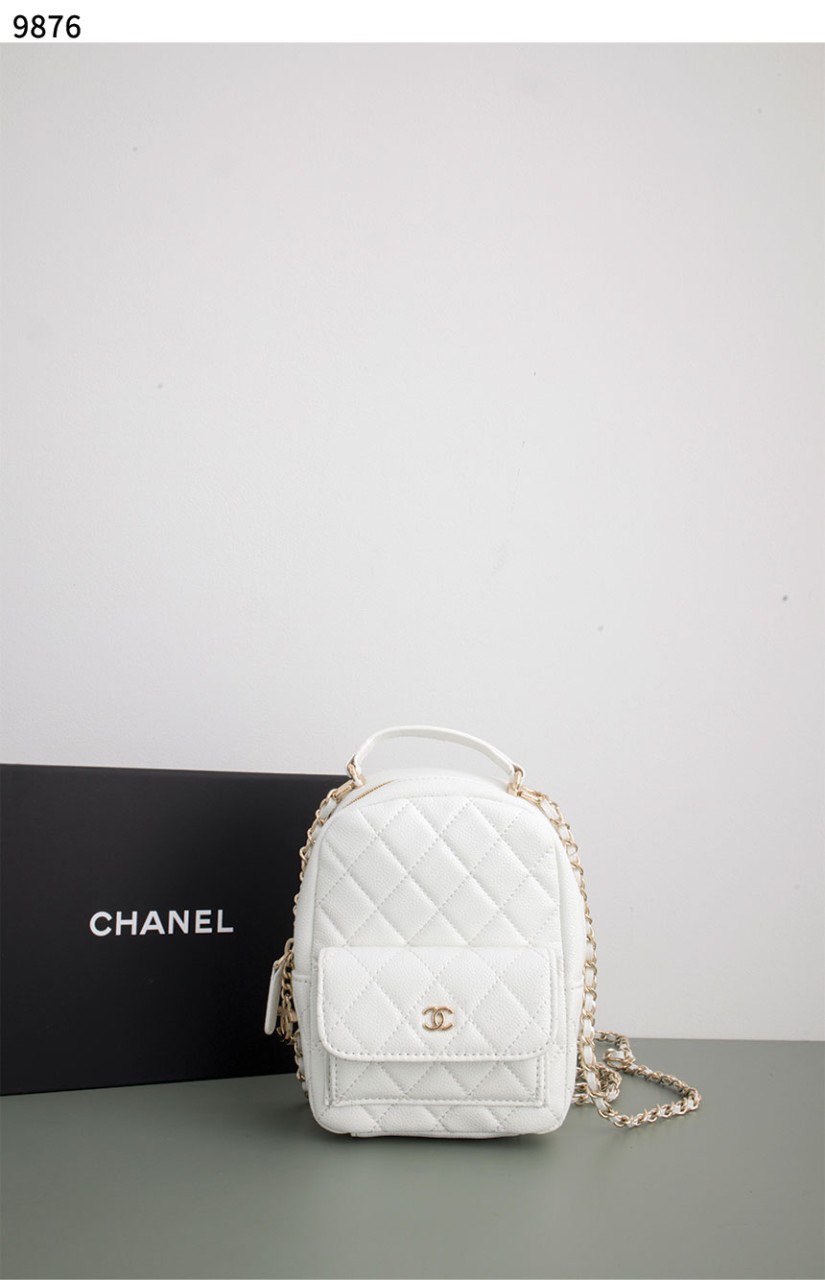 #샤넬 [Chanel] 샤넬 24 크루즈 캐비어 탑핸들 미니 백팩 신상입고💢 #가방 #9876