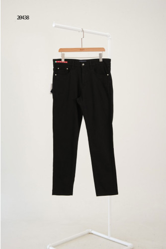 🔆 [PRADA] 프라다 시그니처 레드탭 트라이앵글 메탈 로고 레귤러핏 팬츠 🔆