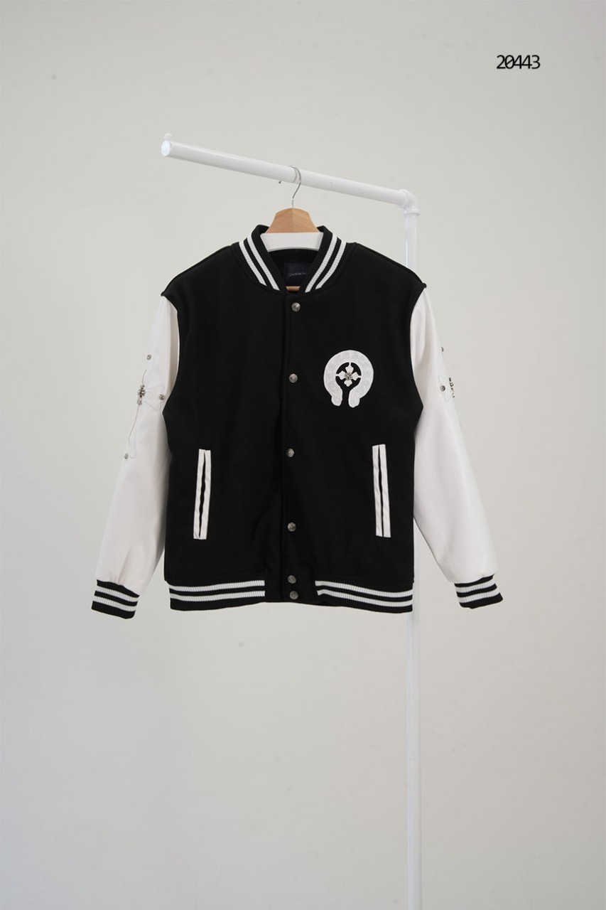 🔆 [Chrome Hearts] 크롬하츠 백 빅로고 크로스 모노그램 바시티 자켓 🔆