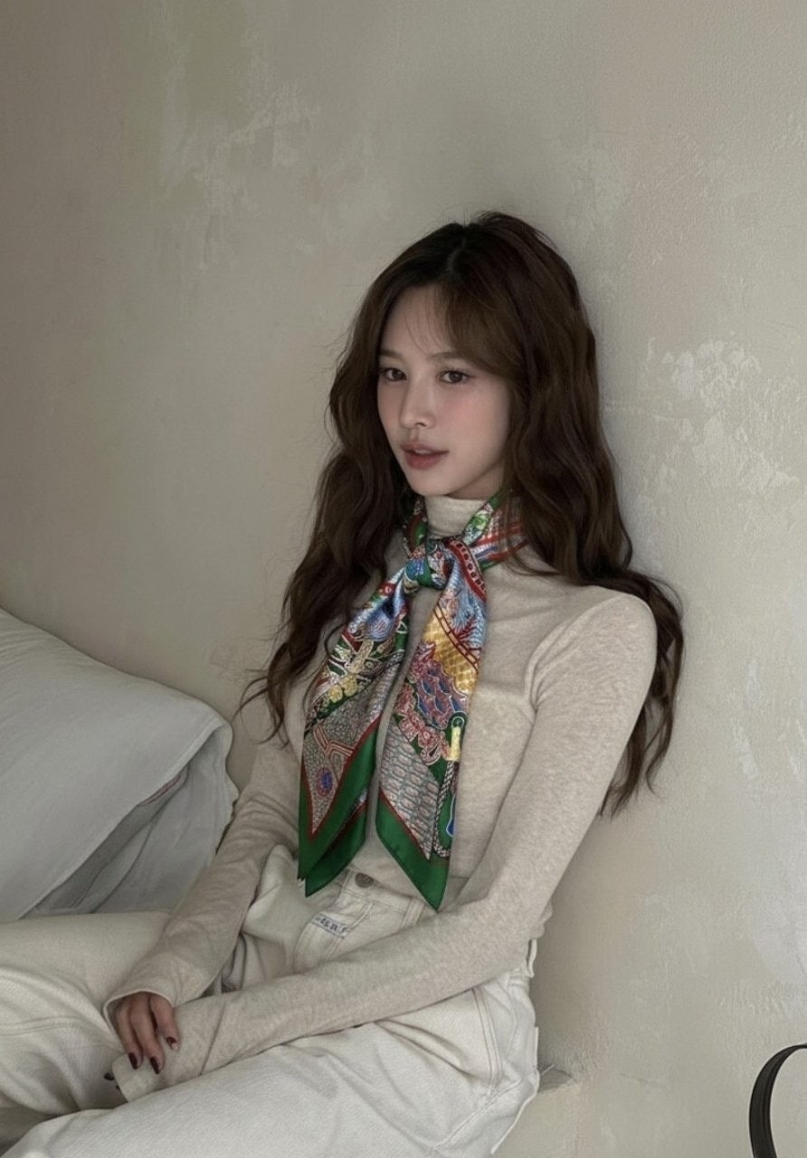 💕 에*** 이니셜 그린 스카프