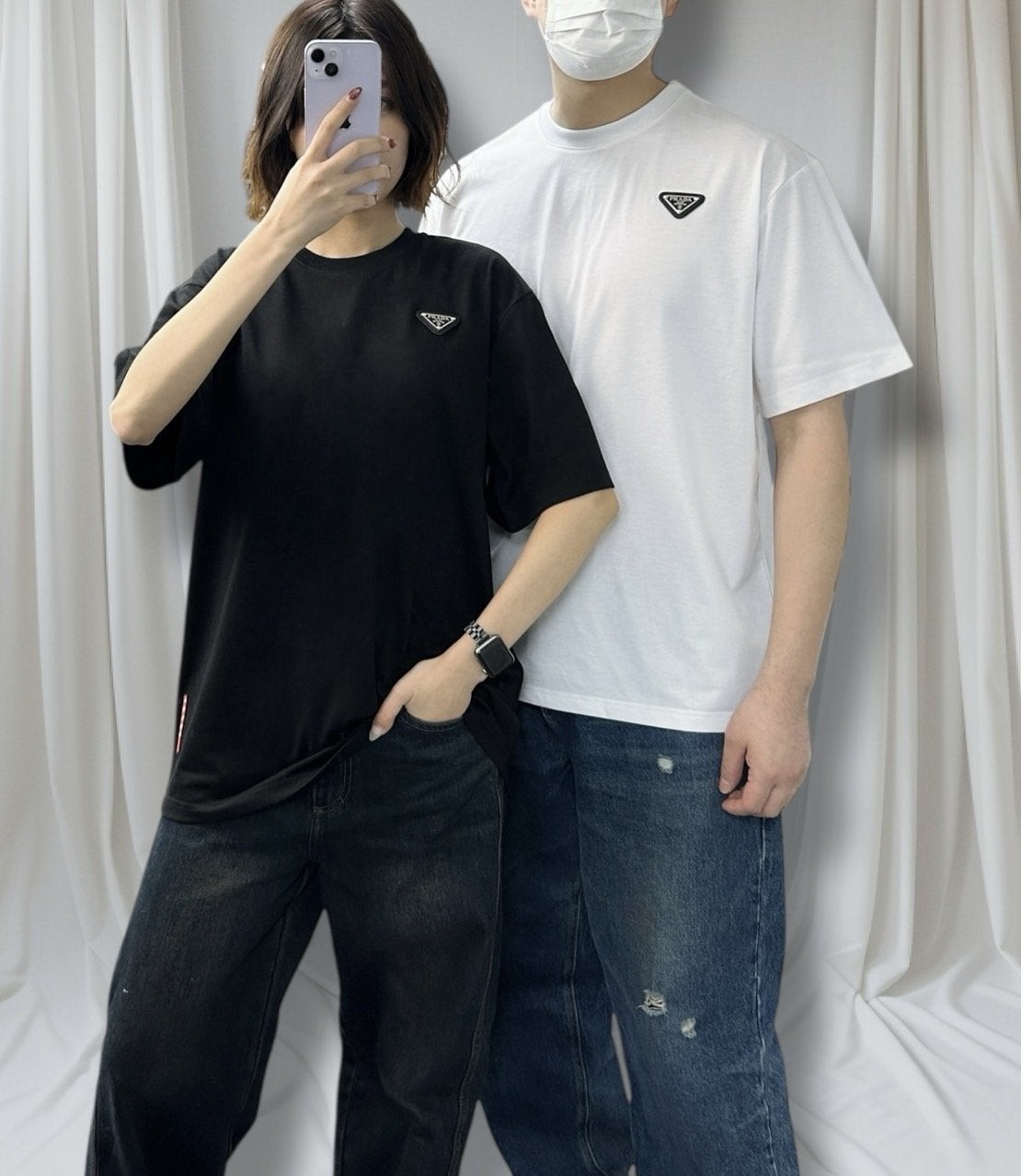 삼각로고 와펜 반팔티 (P-9558)